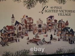 Vintage Kirkland Signature 40-Piece Lighted Victorian Village