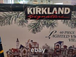 Vintage Kirkland Signature 40-Piece Lighted Victorian Village