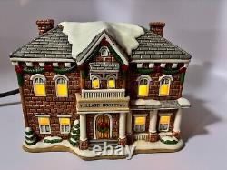 Vintage Lefton Colonial Christmas Village Hospital House Lighted Porcelain 1993