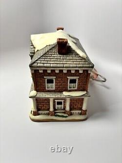 Vintage Lefton Colonial Christmas Village Hospital House Lighted Porcelain 1993