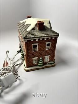 Vintage Lefton Colonial Christmas Village Hospital House Lighted Porcelain 1993
