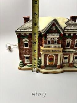 Vintage Lefton Colonial Christmas Village Hospital House Lighted Porcelain 1993