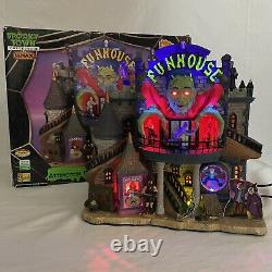 Vintage Lemax Spooky Town Funhouse Halloween Village Animated Sound w Box WORKS