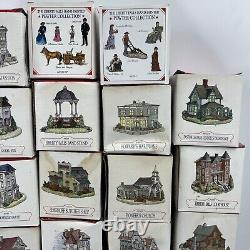 Vintage Liberty Falls Americana Collection Village Houses People All In Boxes