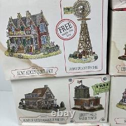 Vintage Liberty Falls Americana Collection Village Houses People All In Boxes