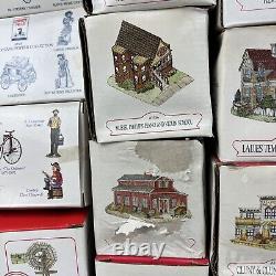 Vintage Liberty Falls Americana Collection Village Houses People All In Boxes