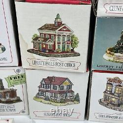 Vintage Liberty Falls Americana Collection Village Houses People All In Boxes