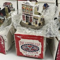 Vintage Liberty Falls Americana Collection Village Houses People All In Boxes