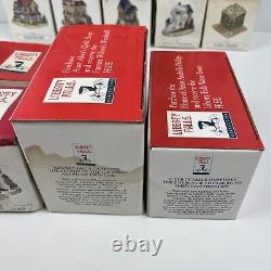 Vintage Liberty Falls Americana Collection Village Houses People All In Boxes