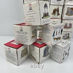 Vintage Liberty Falls Americana Collection Village Houses People Boxes HUGE LOT