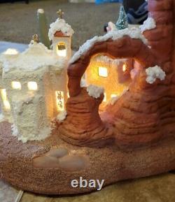 Vintage Lighted Christmas Southwest Mexican or Native American Scene village