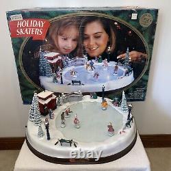 Vintage Mr. Christmas Holiday Skaters Ice Rink Musical Animated 100% Complete