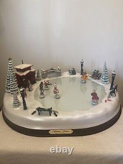 Vintage Mr. Christmas Holiday Skaters Ice Rink Musical Animated 100% Complete