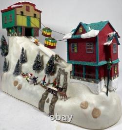 Vintage Mr Christmas Winter Wonderland Cable Car Ski Slope Animated Musical