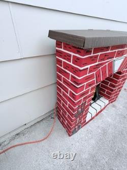 Vintage NOMA Lighted Cardboard Fireplace 1950s in Box Complete