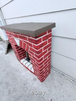 Vintage NOMA Lighted Cardboard Fireplace 1950s in Box Complete