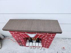 Vintage NOMA Lighted Cardboard Fireplace 1950s in Box Complete