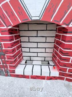 Vintage NOMA Lighted Cardboard Fireplace 1950s in Box Complete