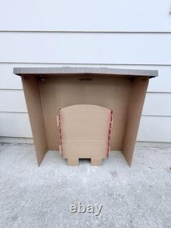 Vintage NOMA Lighted Cardboard Fireplace 1950s in Box Complete