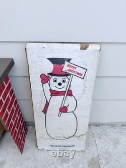 Vintage NOMA Lighted Cardboard Fireplace 1950s in Box Complete