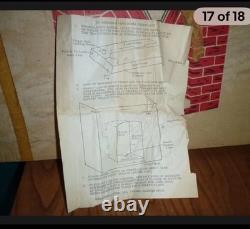 Vintage NOMA Lighted Cardboard Fireplace 1950s in Box Complete