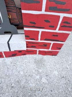 Vintage NOMA Lighted Cardboard Fireplace 1950s in Box Complete