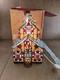 Vintage Tiffany Style Stained Glass Light Up Christmas Gingerbread House 2001