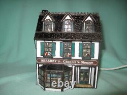 Vtg 1996 Amazze Hershey's Lighted Stained Glass The Chocolate Shoppe Town Ltd Ed