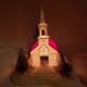 Vtg 50s Noma Lites Musical Light Up Christmas Church Works Plays Silent Night