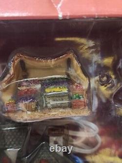 Vtg Autumn Harvest Village House Porcelain 10 Piece Set Hand Painted Halloween