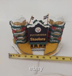 Vtg Danbury Mint Heinz Field NFL Pittsburgh Steelers Christmas Village Light Up