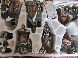 Vtg Kirkland Xmas Set 37 Pcs Porcelain Lighted Santa's Village59979Sell As Is