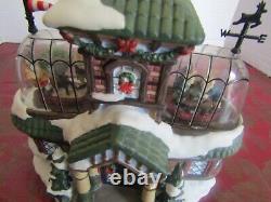 Vtg Kirkland Xmas Set 37 Pcs Porcelain Lighted Santa's Village59979Sell As Is