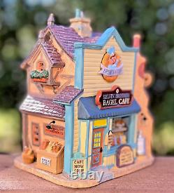 Vtg Lemax Plymouth Corners KELVIN BROTHERS BAGEL CAFE Lighted Building 2008 Rare