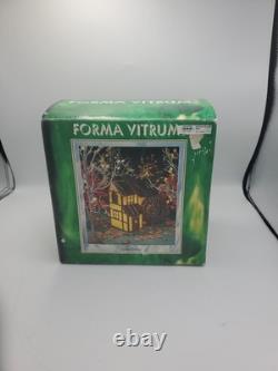 Vtg Miller's Mill Forma Vitrum Stained Glass Houses With Box