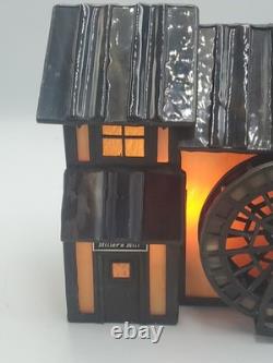 Vtg Miller's Mill Forma Vitrum Stained Glass Houses With Box