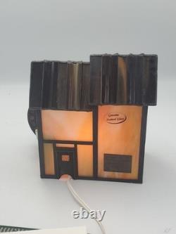 Vtg Miller's Mill Forma Vitrum Stained Glass Houses With Box
