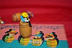 Vtg Occupied Japan Miniature Set Of Ragtime Band Figures Christmas Putz Village