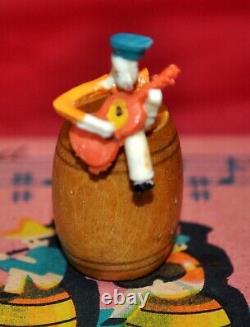 Vtg Occupied Japan Miniature Set Of Ragtime Band Figures Christmas Putz Village