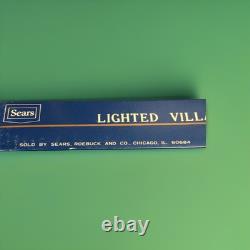 Vtg Sears 12 Piece Lighted Village Set Putz House Church Christmas Japan Mint