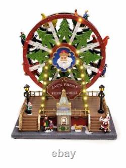 Wizardi Santa's Carousel Christmas Decoration. Ferry Wheel Christmas Village