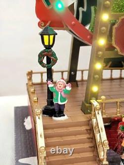 Wizardi Santa's Carousel Christmas Decoration. Ferry Wheel Christmas Village