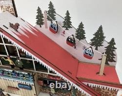 World Market Laser Cut LED Wood Holiday Village Decor MCM Ski Chalet (NIB)