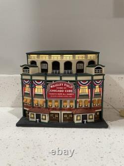 Wrigley Field Dept 56 Christmas In The City Chicago Cubs Retired MLB No Flags